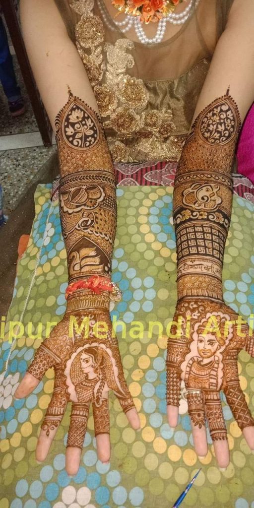 full hand dulha dulhan designs heena mehendi