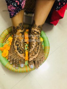 bridal foot mehendi design joshi marg jothwara jaipur