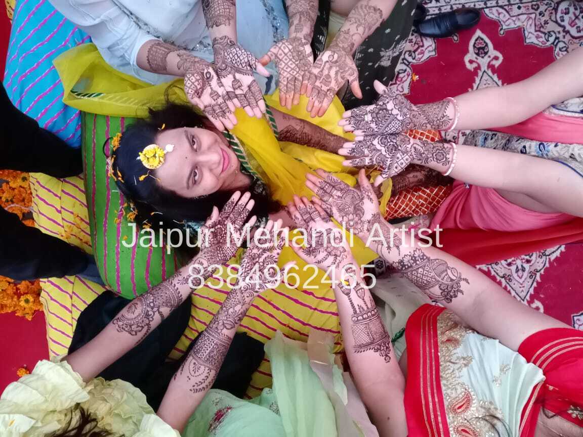 Bride Priyanka & Guest mehndi Completed in Nirman Nagar, Jaipur
