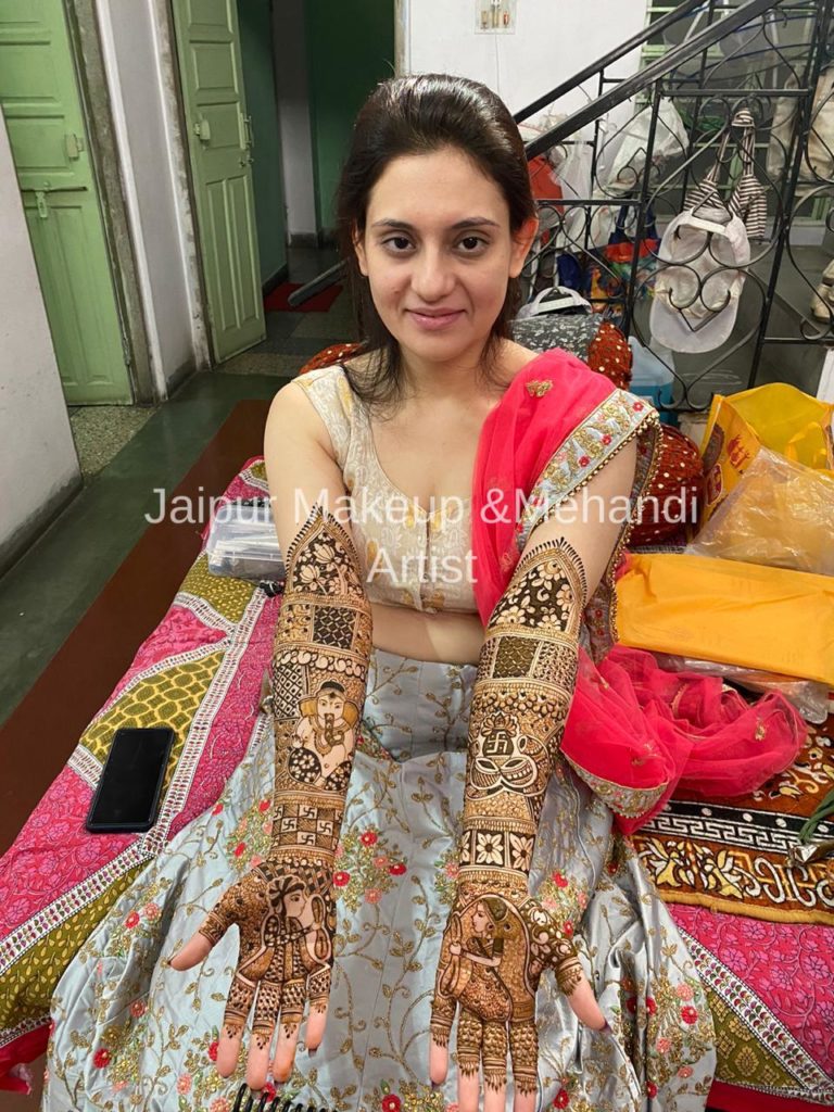 Bridal Dulha, Dulhan, Kalash, Dholak, Shahnai Mehendi Designs , Dulhan  Mehendi Design- Jaipur Mehandi Artist